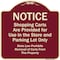 Signmission Designer Series-Notice-Shopping Carts Are Provided For Use In The Store And, BU-1818-9943 A-DES-BU-1818-9943 - alternate 1